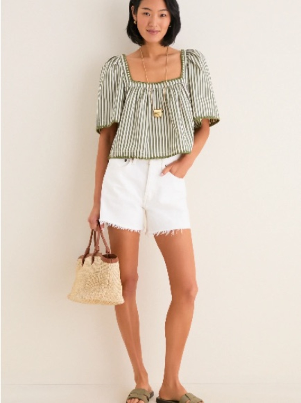 NWT: TUCKERNUCK - Jardin Stripe Whipstitch Viviana Top